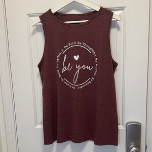 Be You Burgundy Sleeveless Top